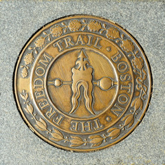 Boston the Freedom Trail Sign, Massachusetts, USA