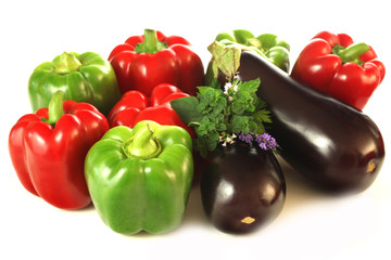 Threecoloured vegetables