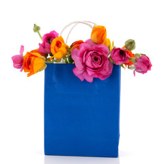 Paper bag flowers