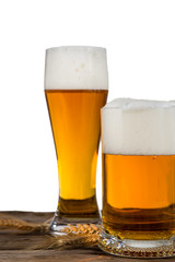 Still Life with a draft beer by the glass.
