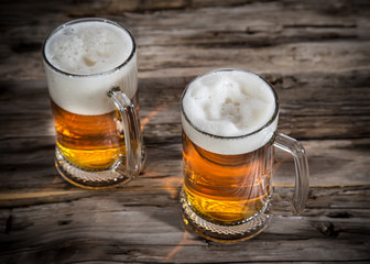Still Life with a draft beer by the glass.