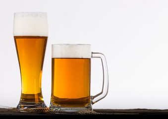 Still Life with a draft beer by the glass.