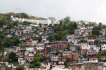 Fototapeta premium Shanty town w Fort de France