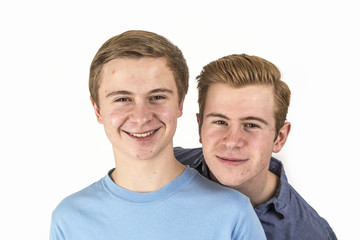 portrait of handsome brothers