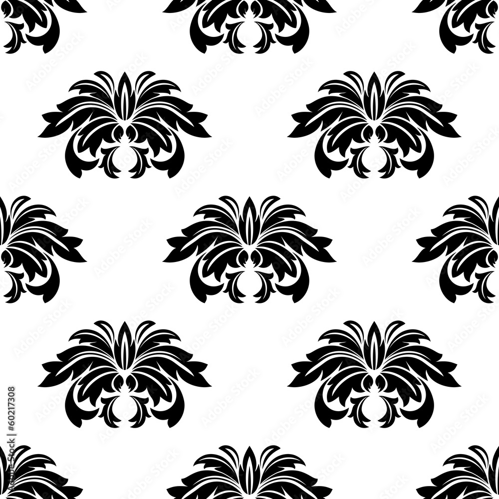 Poster Repeat seamless pattern of arabesques