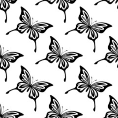 Repeat seamless pattern of butterflies