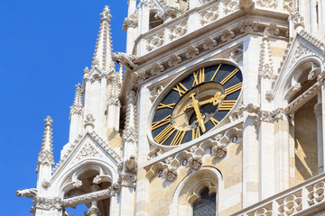 Detail of Zagreb's cathedral clock