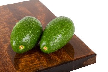 Fresh juicy avocado on white background