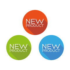 New product flat button set