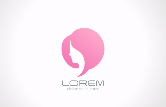 Logo Woman silhouette for Cosmetics, Beauty, Spa, Fashion