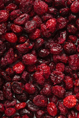 healthy food. Dried cranberries cranberry fruit as background