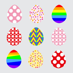 Set easter egg for your design. Vector illustration. EPS 10