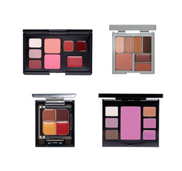 Cosmetic palettes isolated on white 