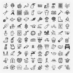 doodle gardening icon