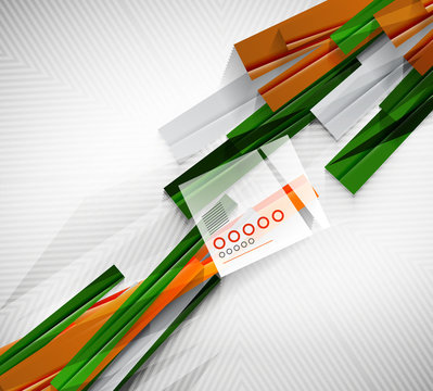 Stripes geometric shape paper template