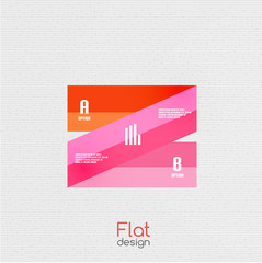 Colorful ribbon infographic - option banners