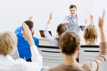 Teacher at lesson