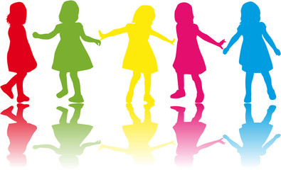 group of children's silhouettes