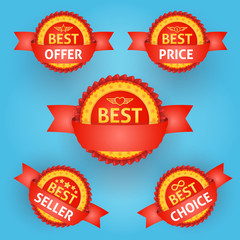 Set of red labels for any purpose