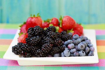Fruits - fresh berries from garden