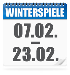 Winterspiele 2014! Button, Icon