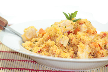 semoule et poulet