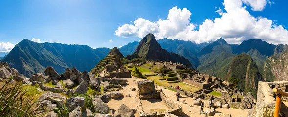 Crédence en verre imprimé Machu Picchu Panorama de la ville mystérieuse - Machu Picchu, Pérou, Amérique du Sud