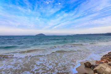 Beautiful beach on tropical island, Gulf of Thailand, Thailand