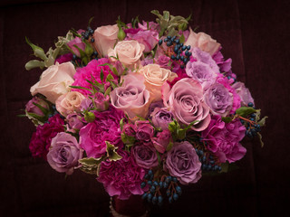 Violette palette wedding bouquet