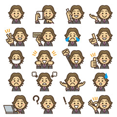 ビジネスマン　喜怒哀楽