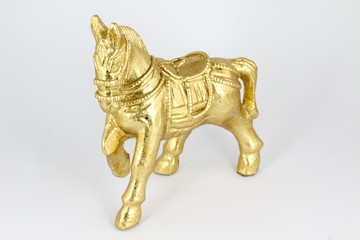 Golden horse statue