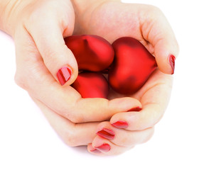 Valentine Hearts in Hands