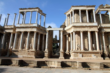 Roman theatre, Merida, Badajoz Province, Extremadura, Spain