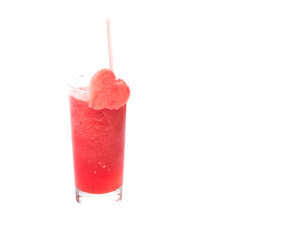 A glass of home made watermelon juice