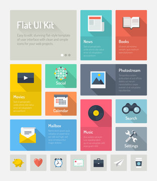 Flat infographic website user interface concept