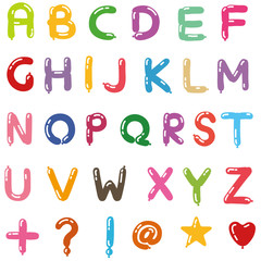 風船アルファベット書体