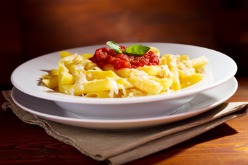 penne pasta with tomato sauce