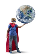 Little superhero save the world