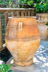 Obraz premium Monastery and jvase jug pitcher in Messara at Crete