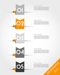 orange paper origami ribbons