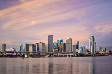 Obraz premium Miami, Floryda, USA Skyline