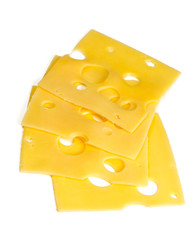 fresh cheese isolated on white background