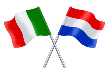 Bandiere:  duetto Italia Olanda