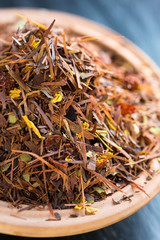 Rooibos tea with fruits and flowers