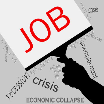 job in recession icon vector