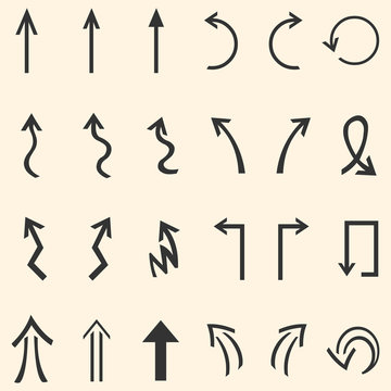 vector set of 24 arrows