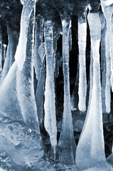 winter creek in the national park Sumava - Czech Republic