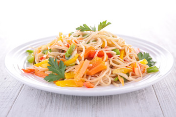 noodles and vegetables
