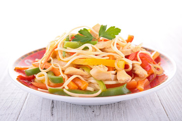 fried noodles with vegetables