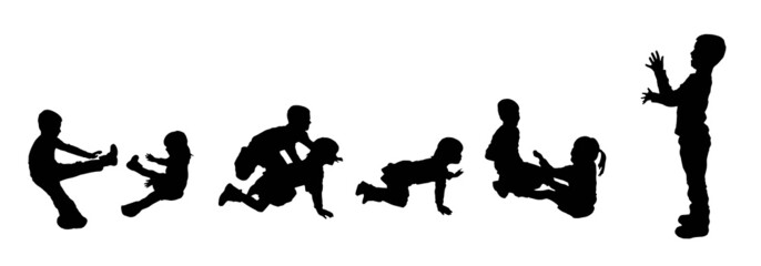 vector silhouette family